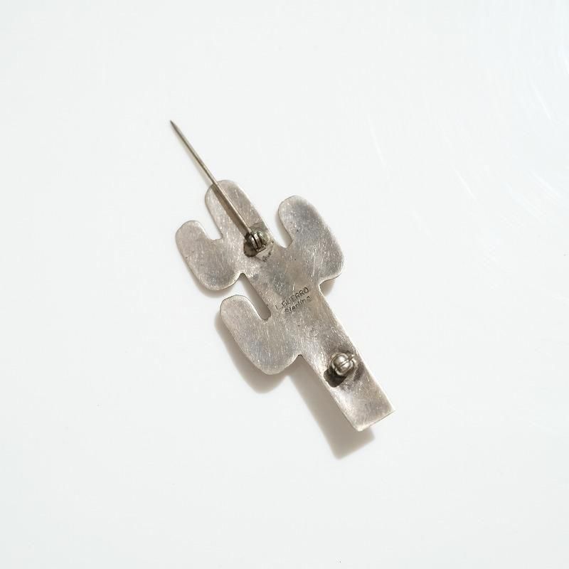 VINTAGE NAVAJO CACTUS PIN