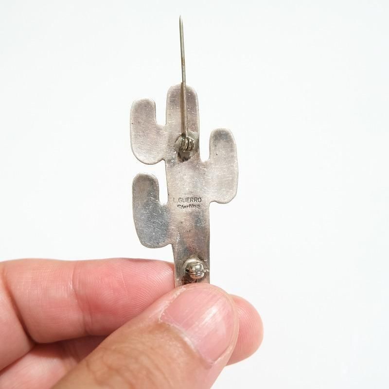 VINTAGE NAVAJO CACTUS PIN