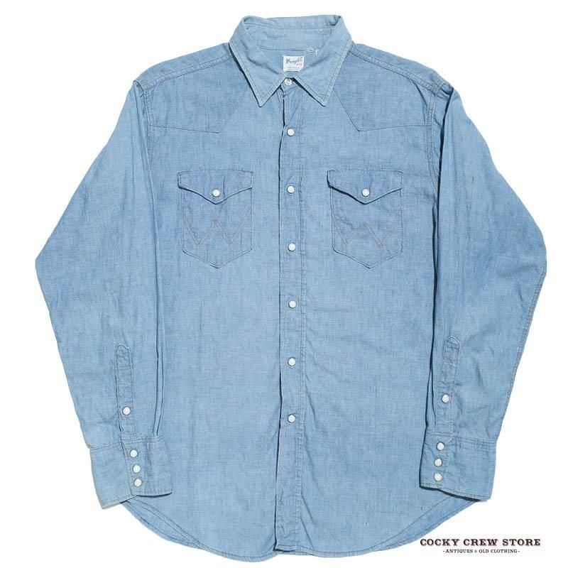 1960's WRANGLER CHAMBRAY WESTERN SHIRT