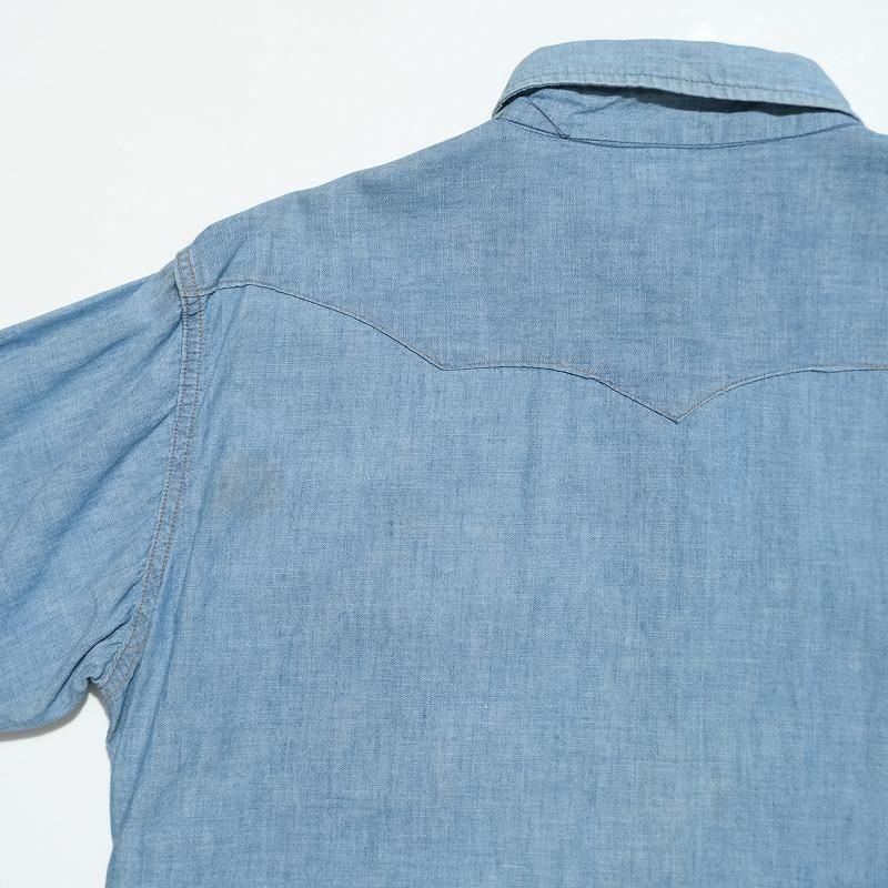 1960's WRANGLER CHAMBRAY WESTERN SHIRT