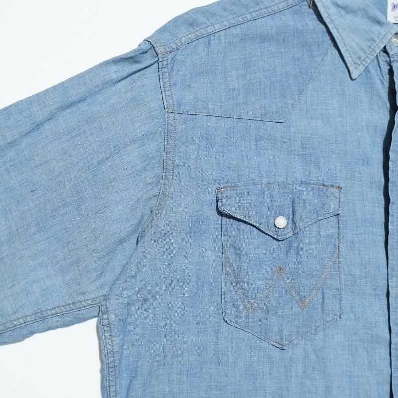 1960's WRANGLER CHAMBRAY WESTERN SHIRT