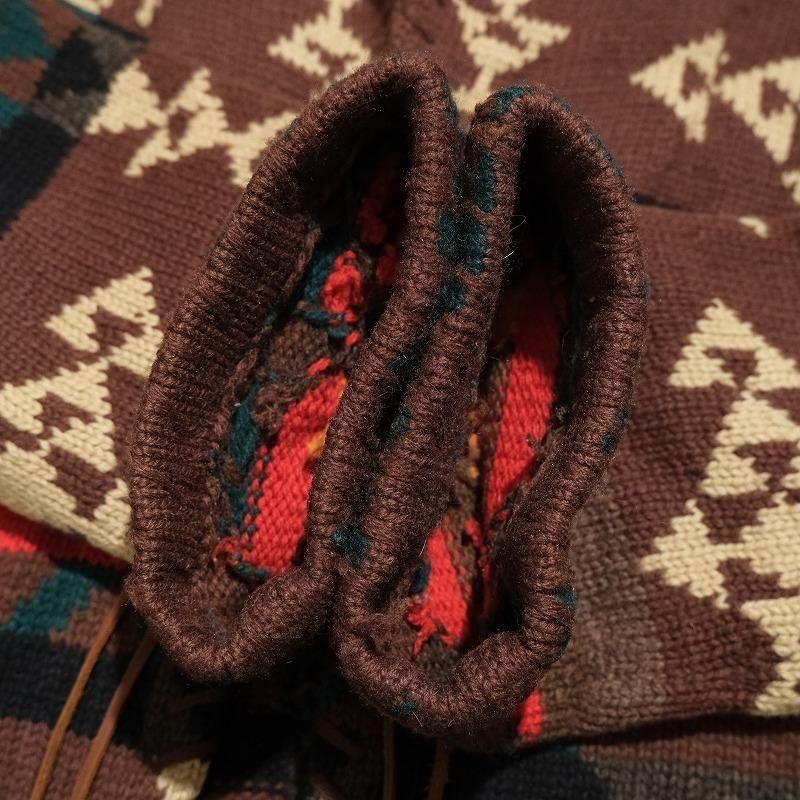 1990's EXCLUSIVE HAND KNIT FOR LAUREN (RALPH LAUREN) NATIVE PATTERN CARDIGAN