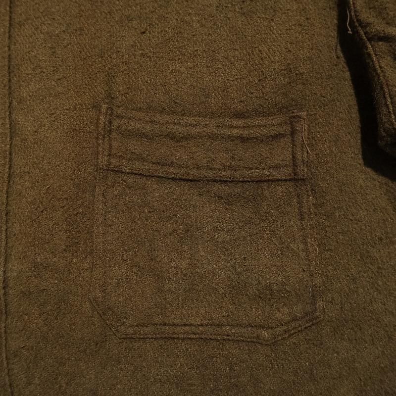 1910's CUSTOM MADE PULLOVER WORK SHIRT (RARE FABRIC)
