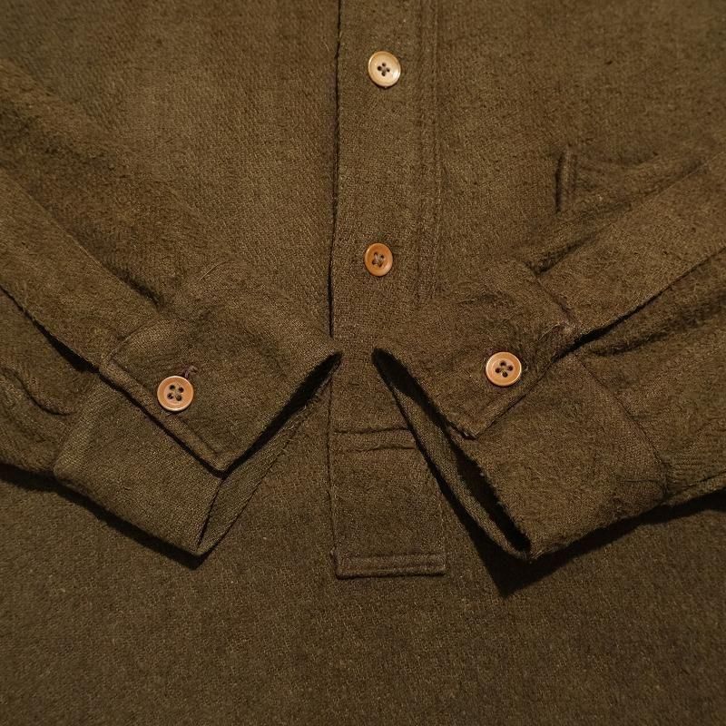 1910's CUSTOM MADE PULLOVER WORK SHIRT (RARE FABRIC)