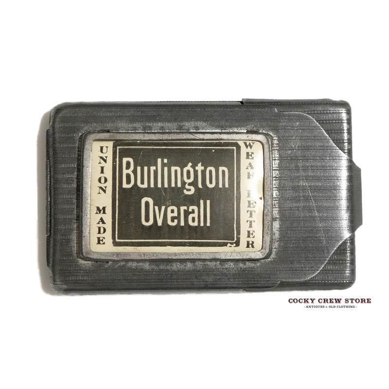 1930's BURLINGTON OVERALL AD MATCH CASE