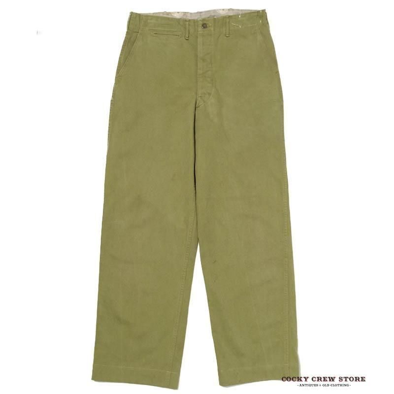 1940's BSA OLIVE GREEN CHINO TROUSERS