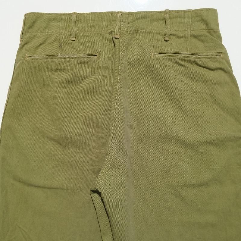 1940's BSA OLIVE GREEN CHINO TROUSERS