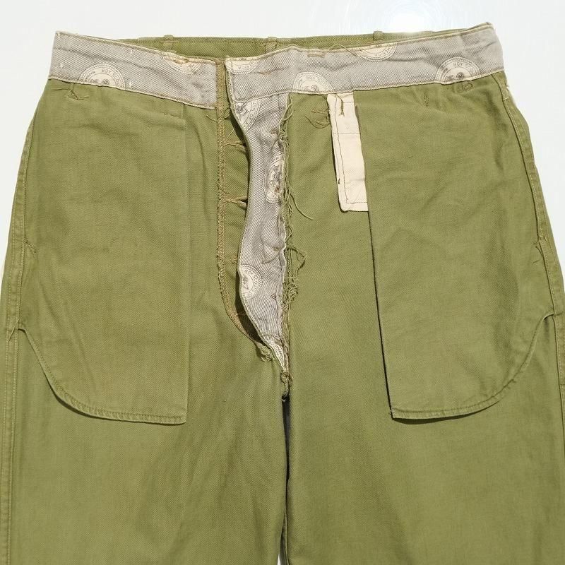 1940's BSA OLIVE GREEN CHINO TROUSERS
