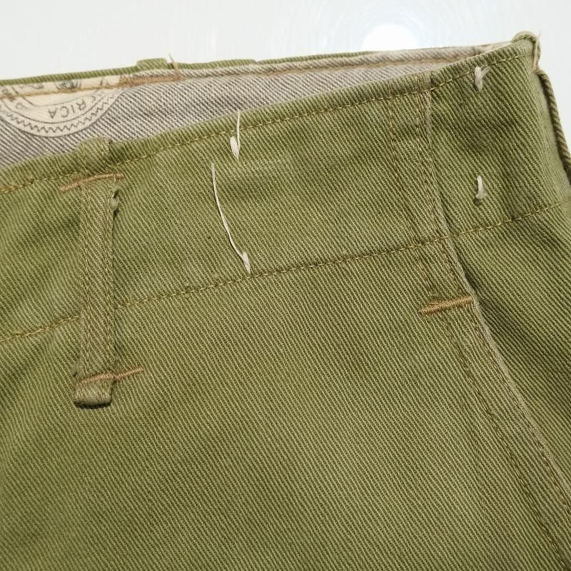 1940's BSA OLIVE GREEN CHINO TROUSERS