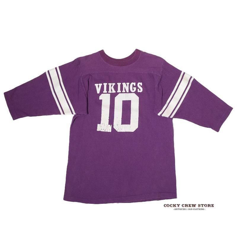 1970's CHAMPION FOOTBALL T-SHIRT (VIKINGS 10)