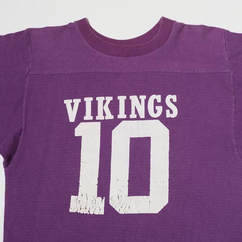 1970's CHAMPION FOOTBALL T-SHIRT (VIKINGS 10)