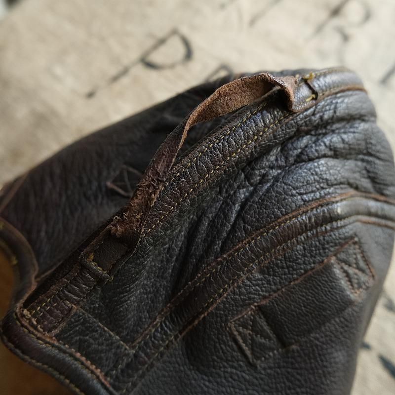 1940's U.S.NAVY NAF LEATHER FLIGHT CAP