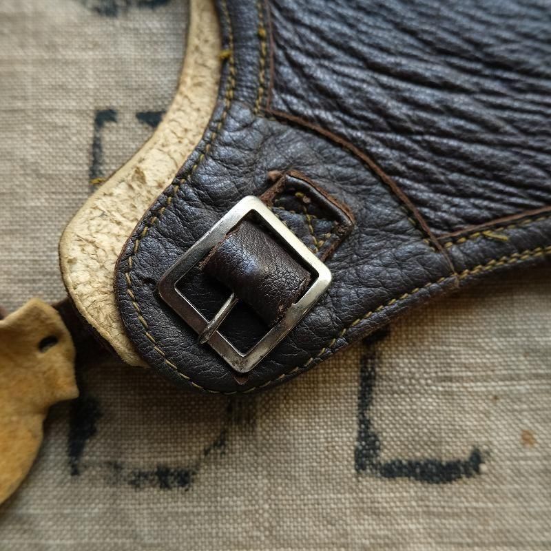 1940's U.S.NAVY NAF LEATHER FLIGHT CAP