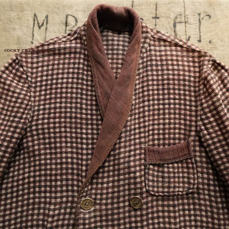 1930's DOUBLE BREASTED COTTON BLANKET GOWN