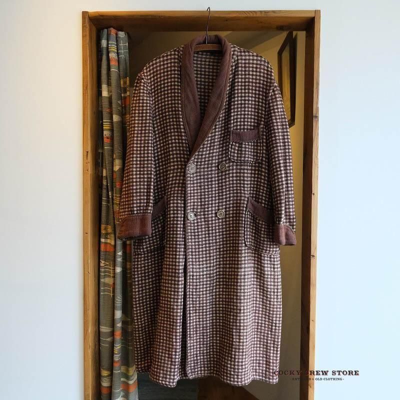 1930's DOUBLE BREASTED COTTON BLANKET GOWN