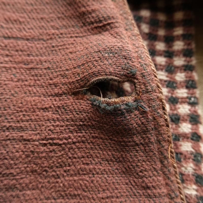 1930's DOUBLE BREASTED COTTON BLANKET GOWN