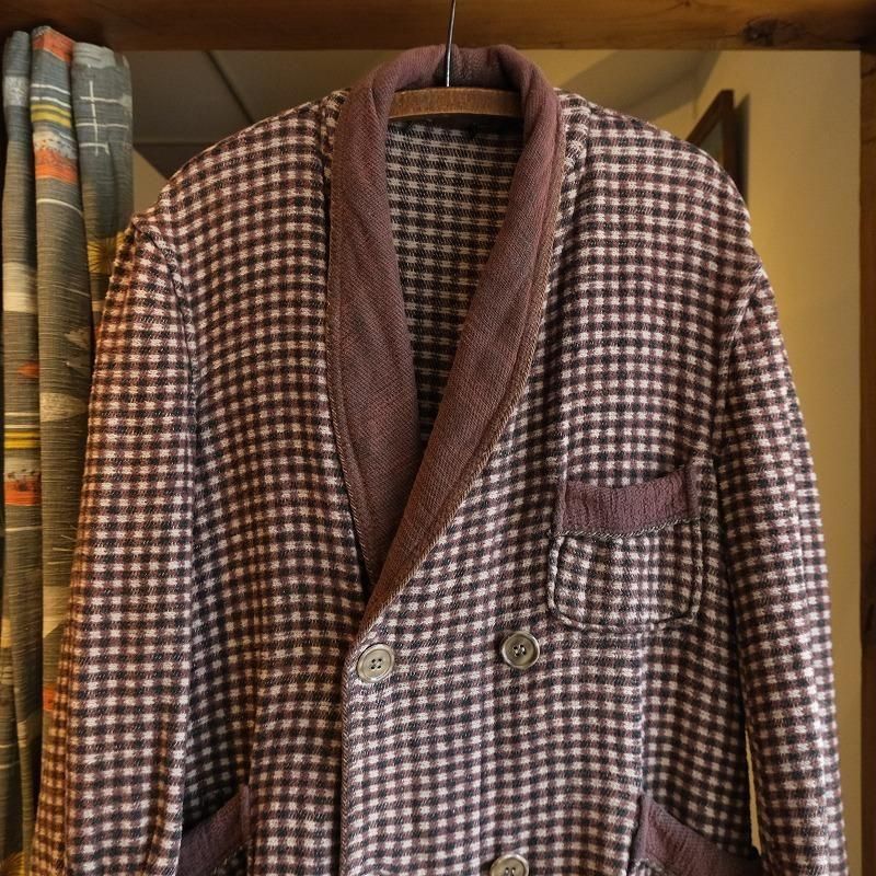 1930's DOUBLE BREASTED COTTON BLANKET GOWN