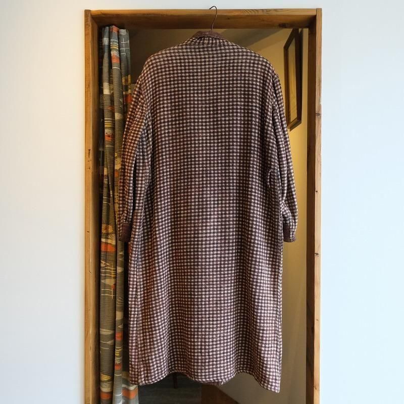 1930's DOUBLE BREASTED COTTON BLANKET GOWN