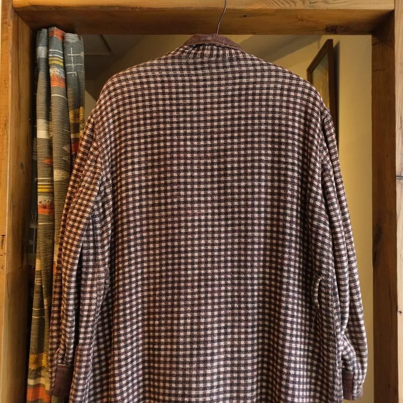 1930's DOUBLE BREASTED COTTON BLANKET GOWN