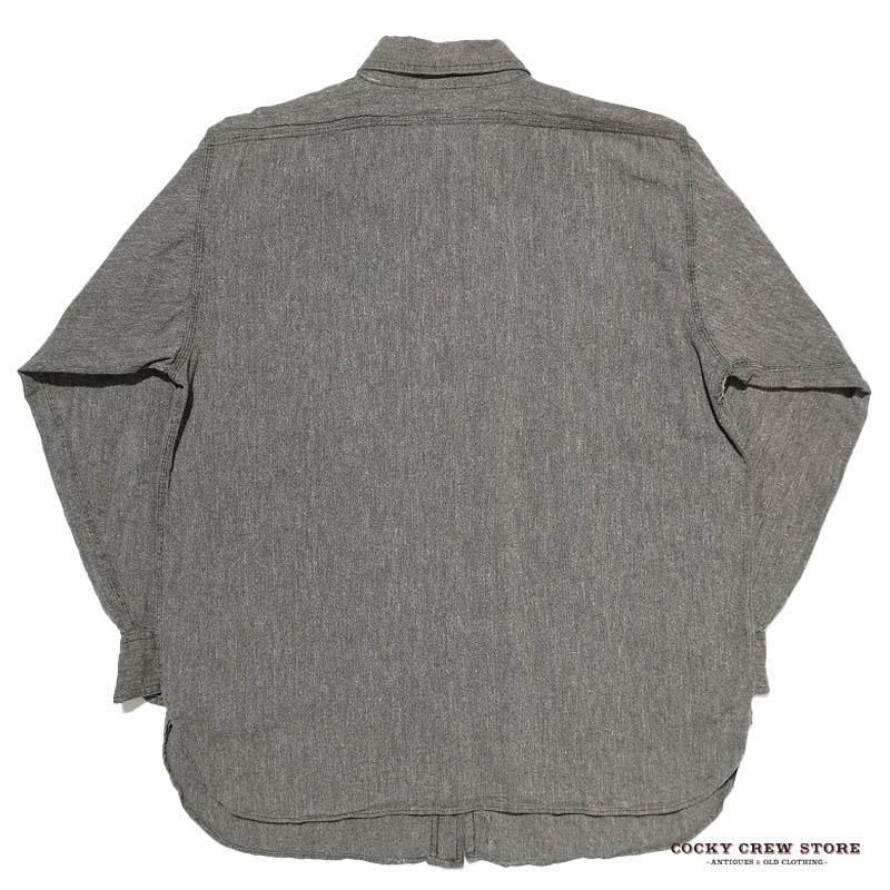 1940's BLACK CHAMBRAY WORK SHIRT