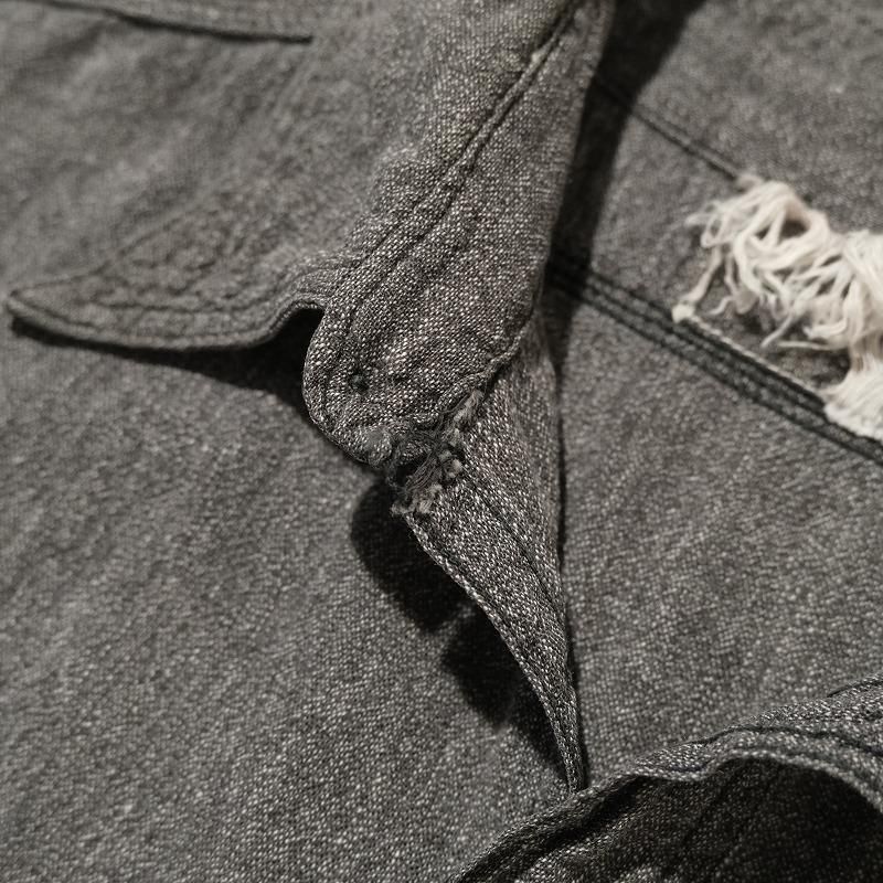 1940's BLACK CHAMBRAY WORK SHIRT