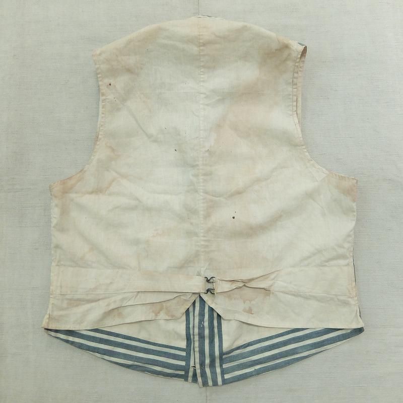 1890's1900's Chambray Stripe Waistcoat