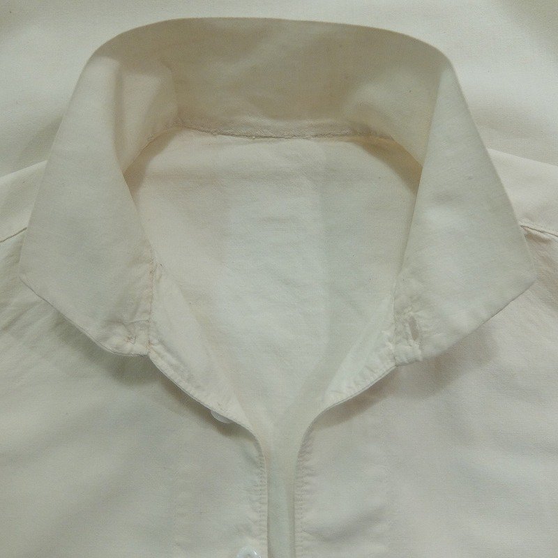 1880's〜1890's Stand-Up Collar Pullover Cotton Shirt