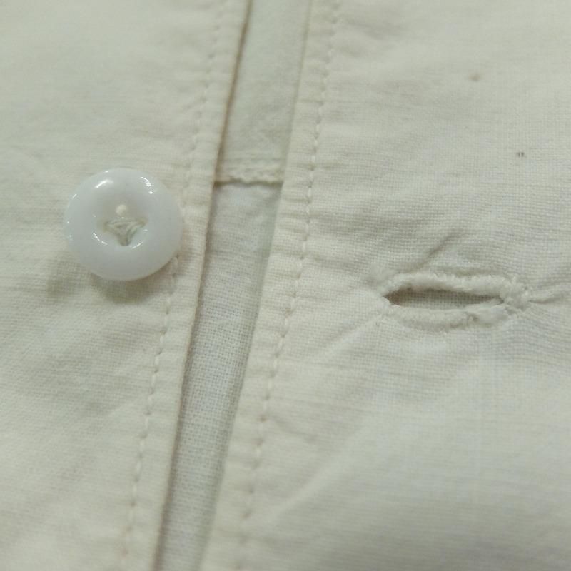 1880's1890's Stand-Up Collar Pullover Cotton Shirt