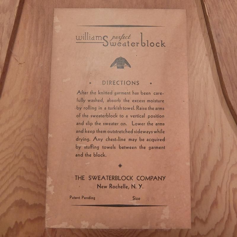 1940's Williams Perfect Sweater Block