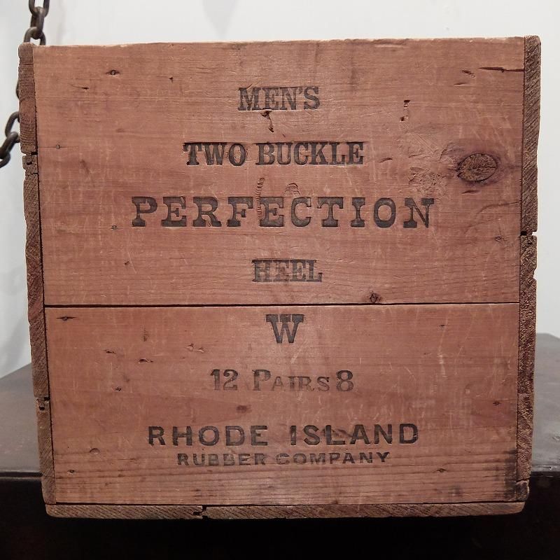 1900's1910's WOONSOCKET RUBBERS Wood Shipping Box
