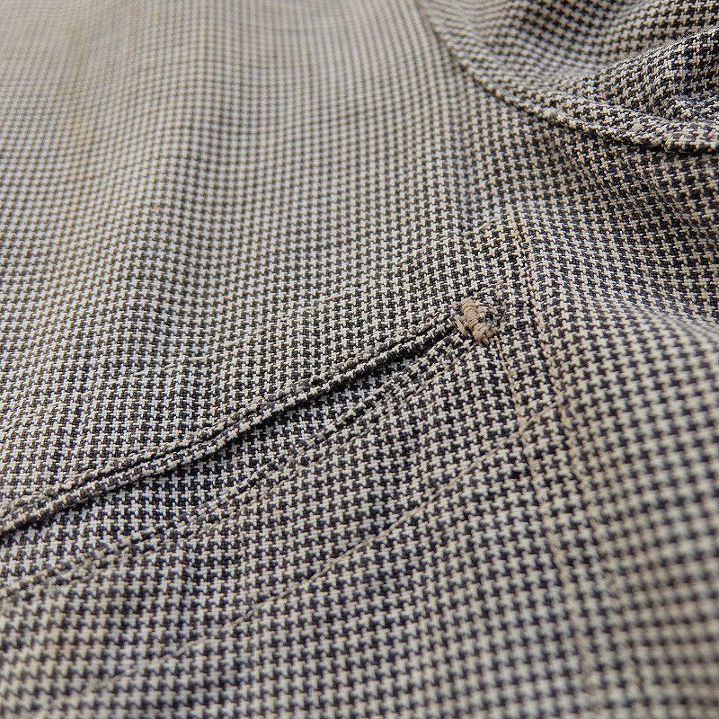 1890's1900's FRENCH Hound's Tooth Check Farmers Jacket