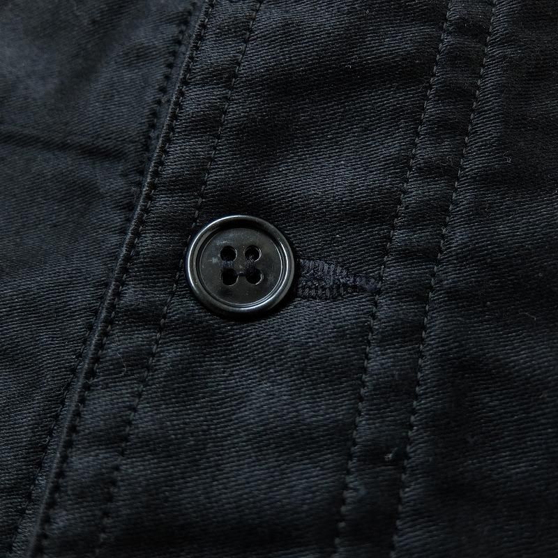 1930's1940's French Black Moleskin Work Jacket