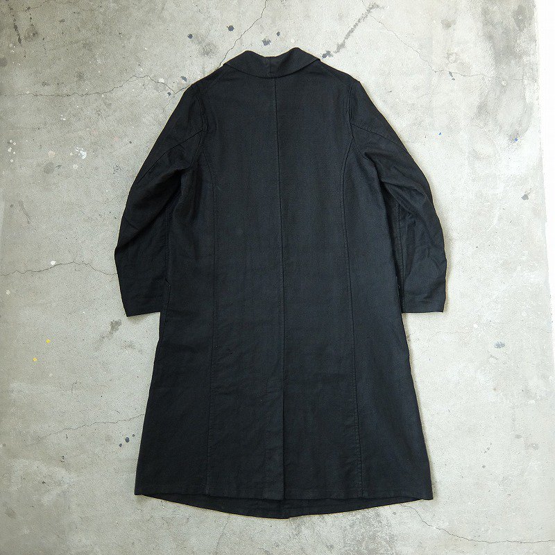 1930's French Black Cotton Coat