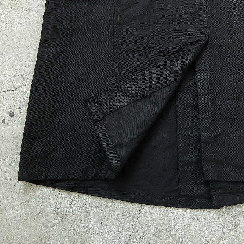 1930's French Black Cotton Coat