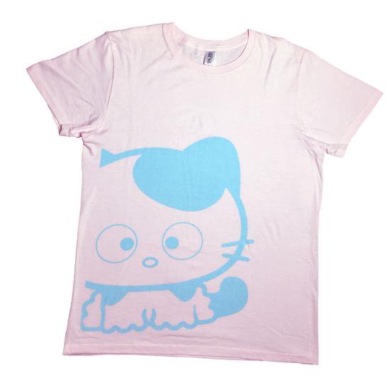  ビッグサイズプリントTシャツ（Pink×Blue）S　TA グッズ