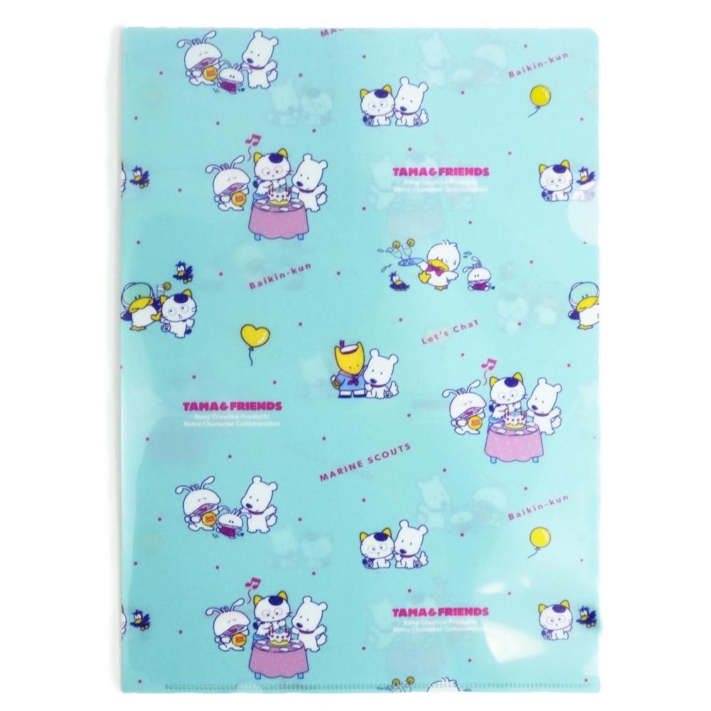 A4クリアファイル（レトロ）ブルー TA - タマ＆フレンズ 公式