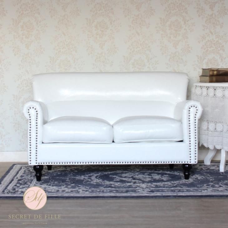 2人掛けソファ スクレドゥフィーユ ホワイト スクレドゥフィーユ