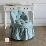 メゾンドシェリー スカートスツール　ライトブルー　nsf238 リプロ B 50*50*60