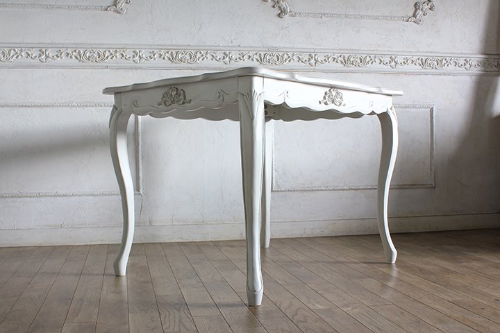 ロマンス家具　HAMPTON　クラシカル ダイニングテーブル(幅100cm) 　rkt-1691aw