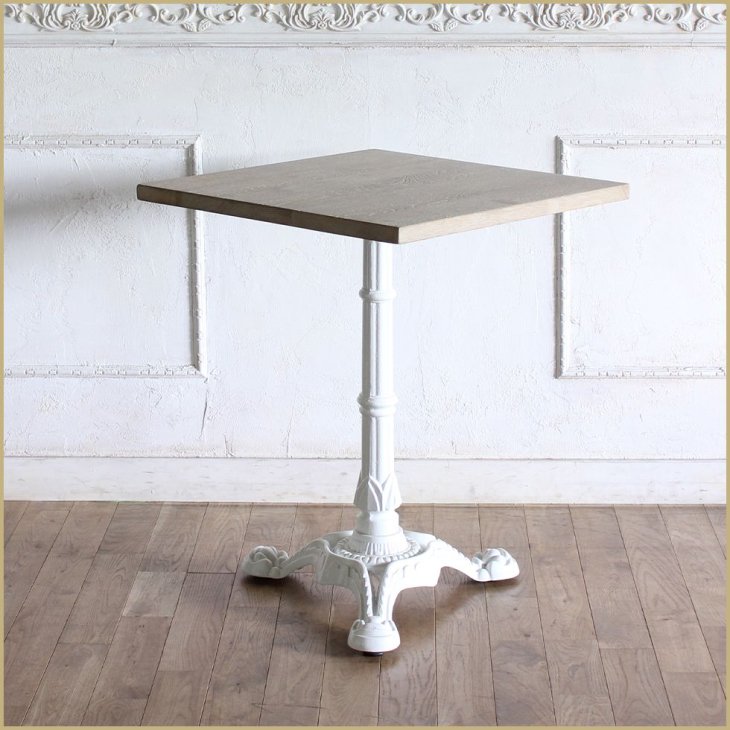カフェテーブル 60cm角 3本脚 オーク材 プラスターウッド ホワイト frt1-60s-lw-1 リプロ