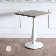 カフェテーブル 60cm角 丸脚 オーク材 プラスターウッド ホワイト frt1-60s-lw-3 リプロ
