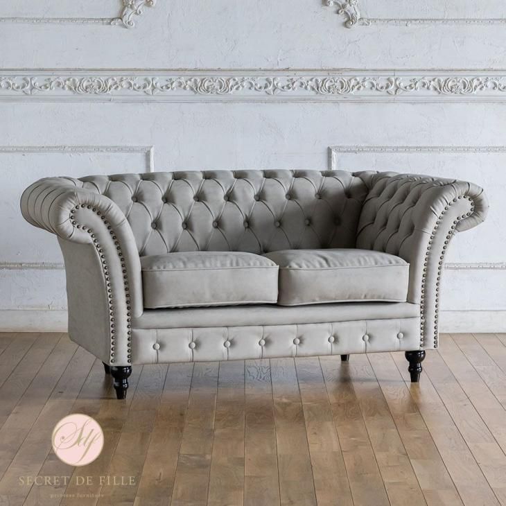 LOWYA 3人掛けカウチソファ ファブリック/グレー LOWYA ソファー