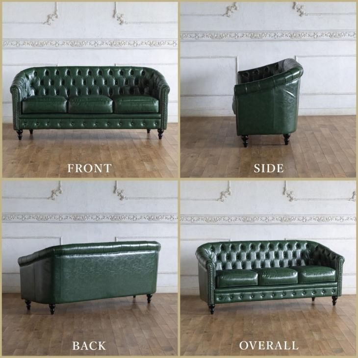 チェスターフィールド 総革 3人がけソファ 本皮 グリーン 3Pソファ 楽天市場】アウトレット 送料無料 総本革 総革張り チェスター