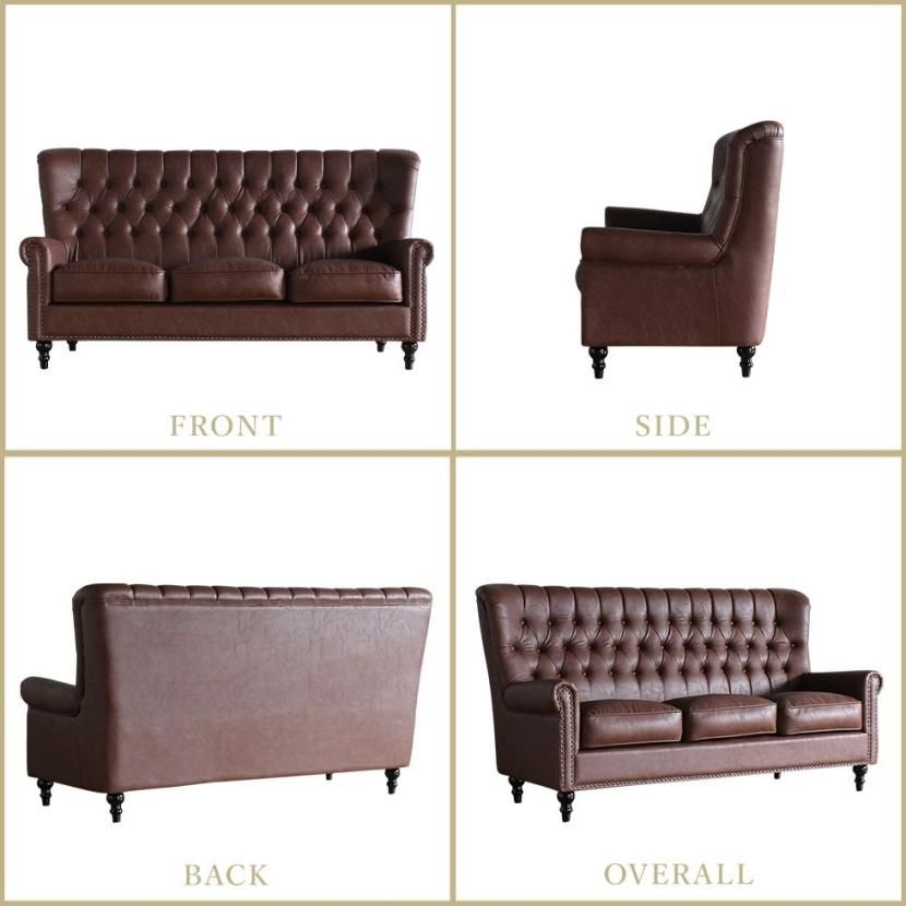 チェスターフィールドソファ VHシリーズ ハイバックタイプ 3人