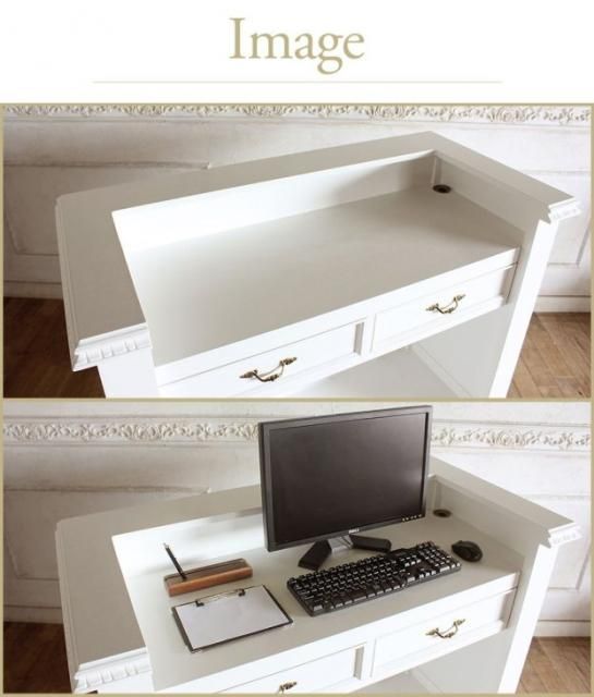 バロック調 カウンター 幅120cm　ホワイト 5054-1.2mc-18　リプロ D 120*60*100
