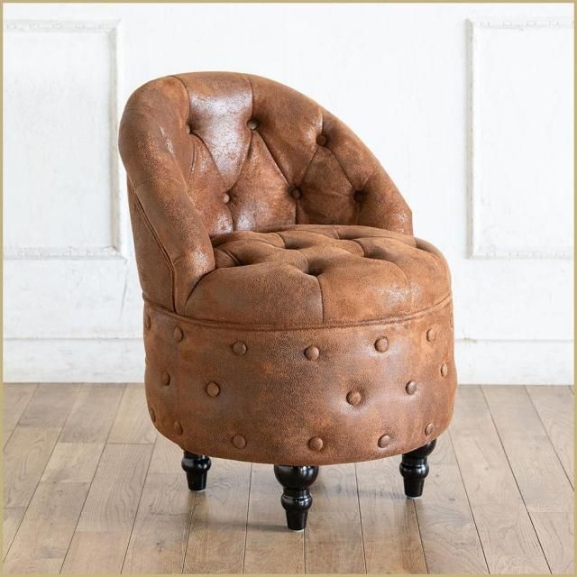 ローバックチェアスツール　バックスキンファブリック np30b リプロ B 50*50*60