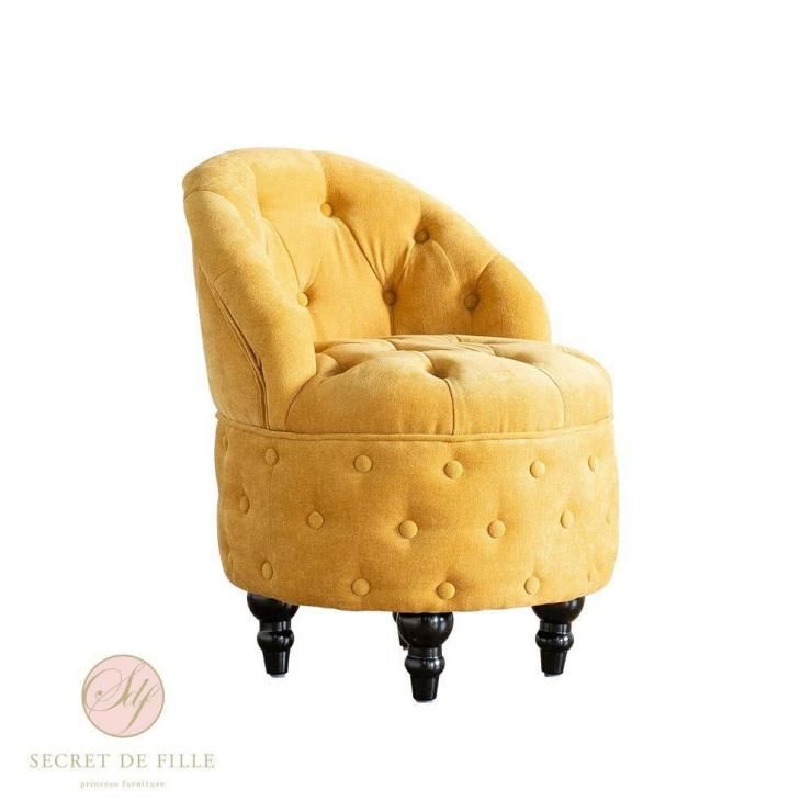 ローバックチェアスツール　マスタード(ファブリック) nf261b リプロ B 50*50*60