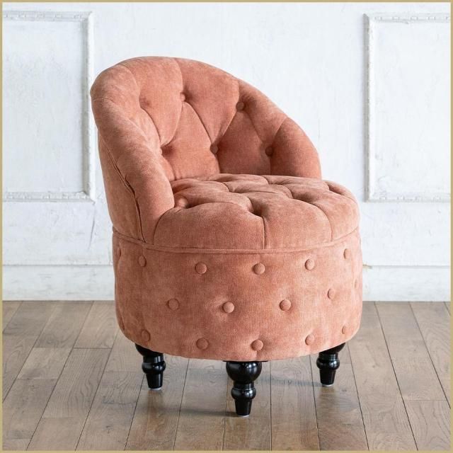 ローバックチェアスツール　テラコッタピンク(ファブリック) nf263b リプロ B 50*50*60