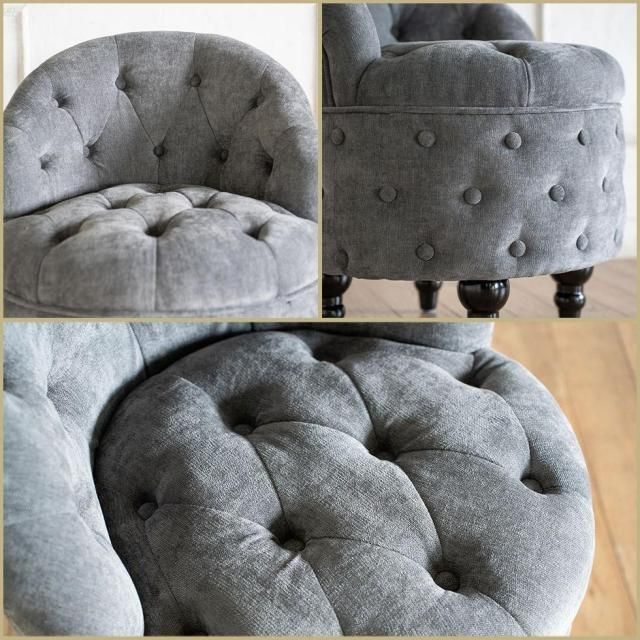 ローバックチェアスツール　スレートグレー(ファブリック) nf265b リプロ B 50*50*60