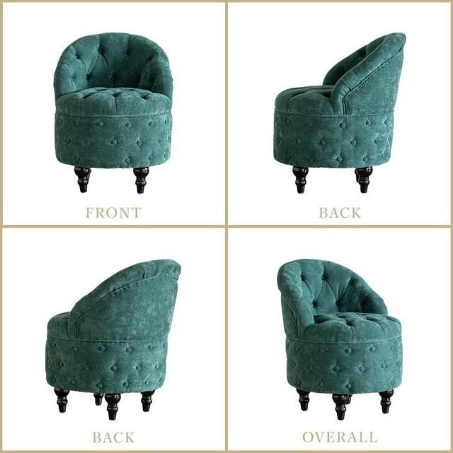 ローバックチェアスツール　フォレストグリーン(ファブリック) nf274b リプロ B 50*50*60
